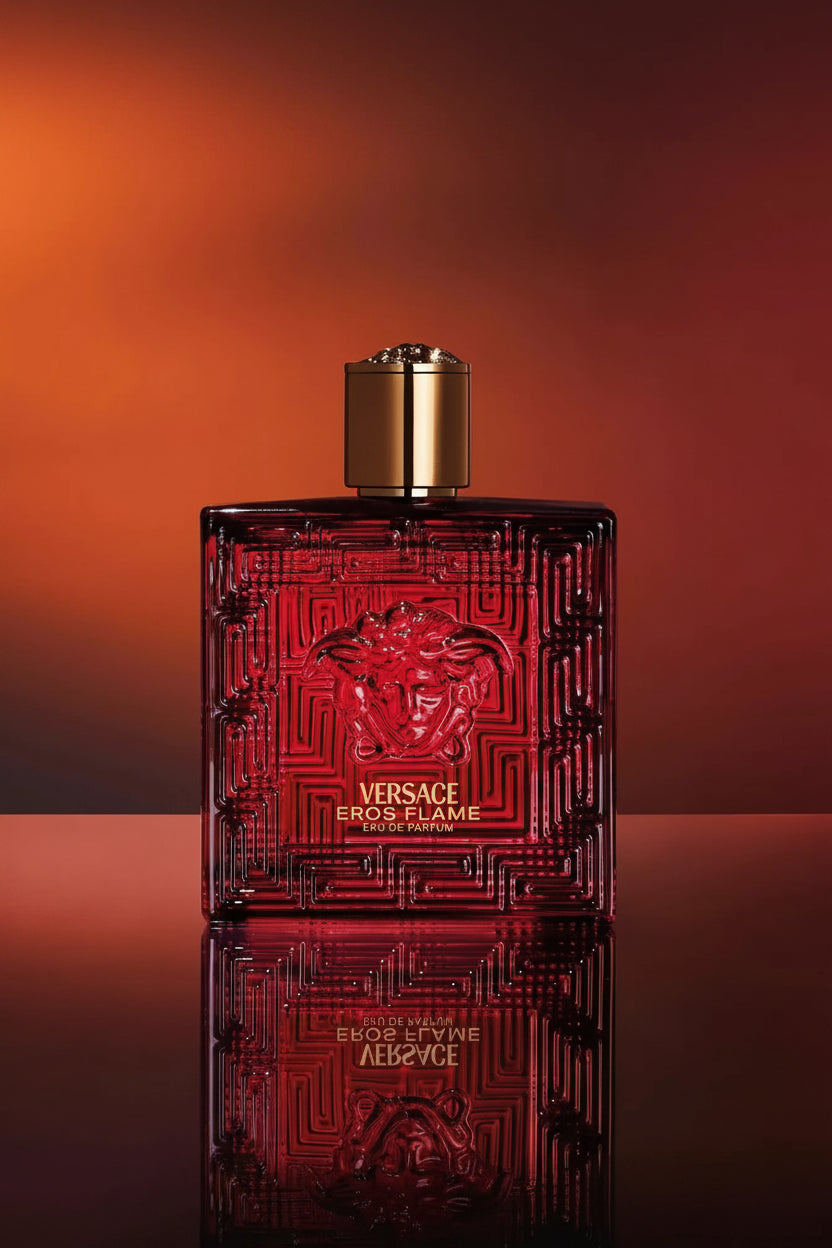Versace Men's Eros Flame Eau de Parfum Spray 100ml - MANOUNE Belly_Jewelry Earrings - Navel_Ring - Necklace - Stud - Manoune_Jewelry - Belly_Ring - Navel_Jewelry Titanium Gold_Plated