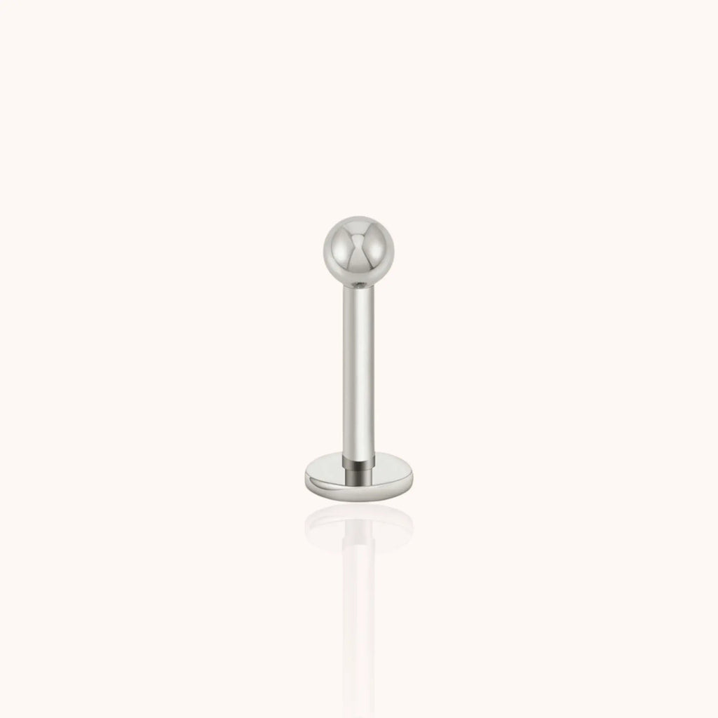 Titanium Ball Labret Stud - Manoune JEWELRY Belly_Jewelry Earrings - Navel_Ring - Necklace - Stud - Manoune_Jewelry - Belly_Ring - Navel_Jewelry Titanium Gold_Plated