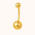 Titanium Simple Ball Belly Ring Classic - Manoune JEWELRY Belly_Jewelry Earrings - Navel_Ring - Necklace - Stud - Manoune_Jewelry - Belly_Ring - Navel_Jewelry Titanium Gold_Plated
